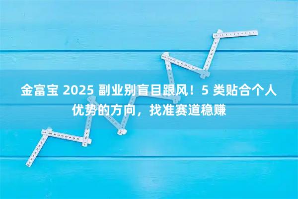金富宝 2025 副业别盲目跟风！5 类贴合个人优势的方向，找准赛道稳赚